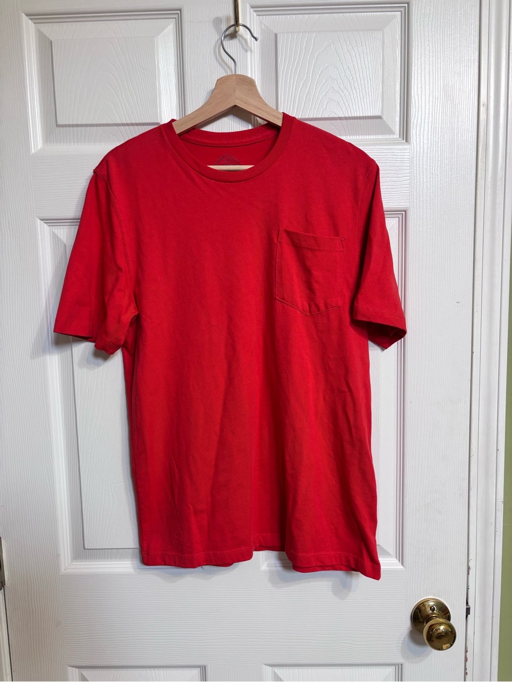 St. John's Bay Red Short-Sleeve Pocket Crew Legacy Tee
